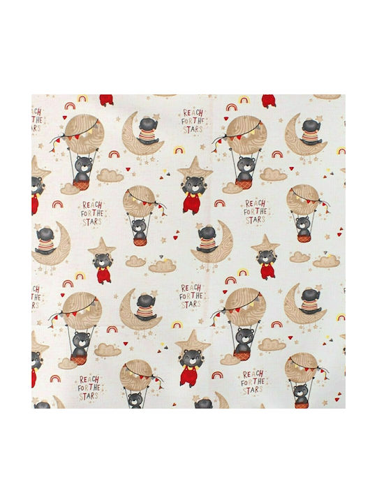 Dimcol Reach the Stars Baby Bettlaken Für Wiege Baumwolle Beige 80x110cm 1914413710819080