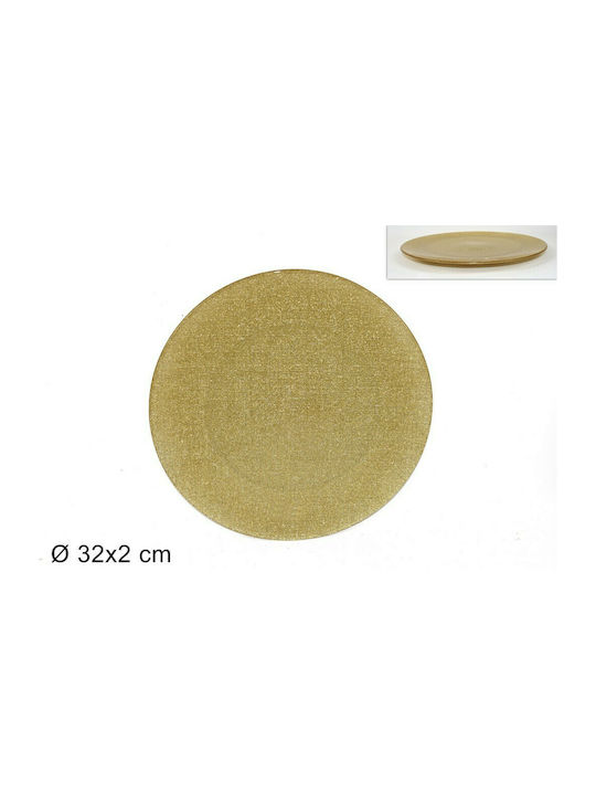 Due esse Christmas Platter Gold D32cm 1pcs