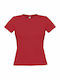 B&C Γυναικείο Διαφημιστικό T-shirt Κοντομάνικο Deep Red