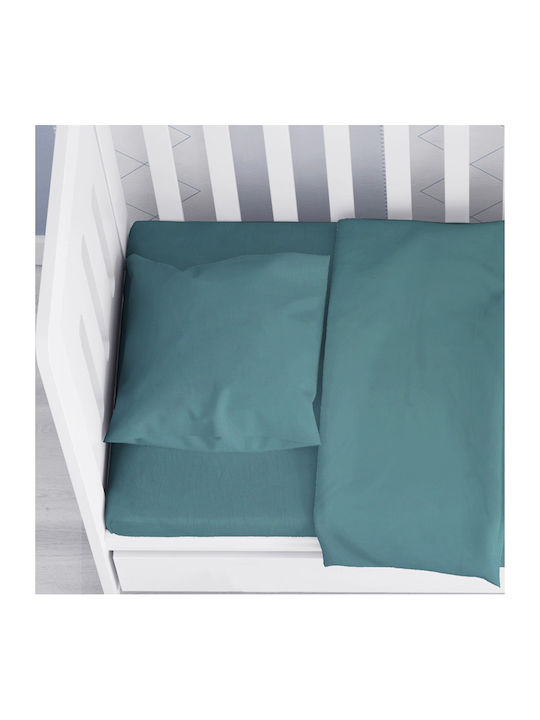 Dimcol Solid Baby Cotton Pillowcase Petrol Blue...