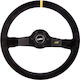 Luisi Jet Leather Car Steering Wheel with 35cm Diameter Yellow/Black