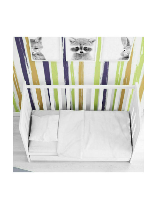 Dimcol Baby Duvet Cover Solid 491 White 120x160cm