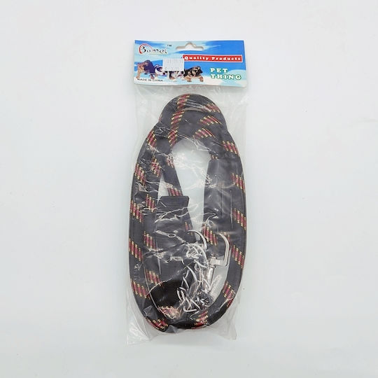 AGC Dog Leash/Lead with Collar 2.5×20-30cm in Black color 1.25m