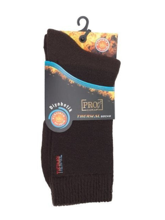 Men's medical isothermal socks Pro THERMO Violoft Dark Brown