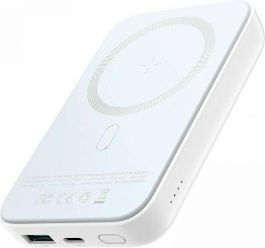 Joyroom JR-W020 MagSafe Power Bank 10000mAh 20W με Θύρα USB-A και Θύρα USB-C Power Delivery Λευκό