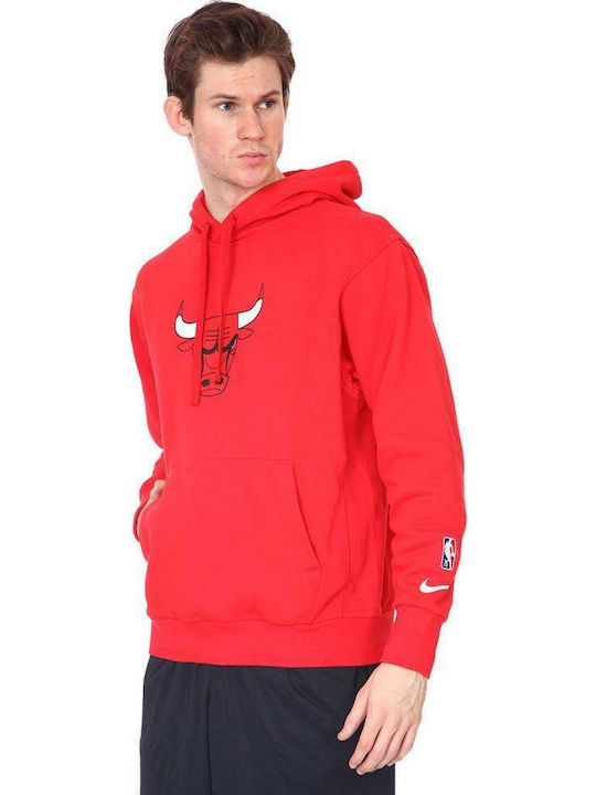 Chicago Bulls Essential Hanorac Fleece cu Glugă Roșu