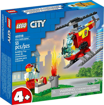 Lego City Fire Helicopter for 4+ Years Old