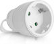 Com Stecker Weiblich Schuko mit Ring Schwarz
