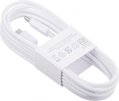 Samsung USB 2.0 Cable USB-C male - USB-C male Λευκό 1.8m Bulk (EP-DW767JWE)