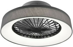 Trio Lighting Farsund Grey Πλαφονιέρα 47cm με Φως Ασημί / Γκρι