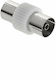 Μετατροπέας Coaxial female σε Coaxial female Λευκό 1τμχ DM-0462-L