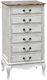 Drawers Storage Solid Wood with 6 Drawers White L53xW40xH100cm