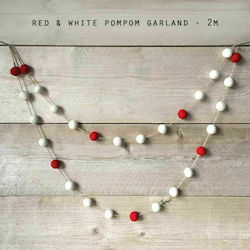 Synchronia Christmas Garland Red / White