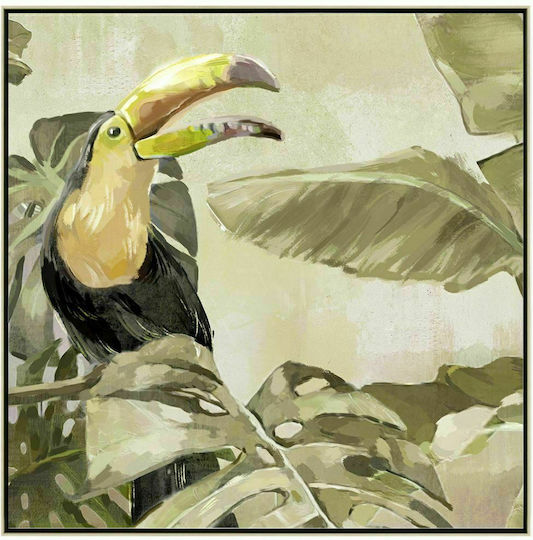 Iliadis Tukan In Leaves Πίνακας Ελαιογραφία σε Καμβά 62x62cm
