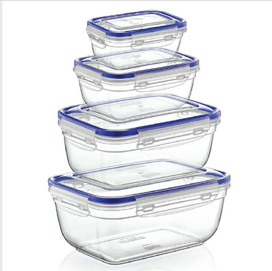 Homeplus Set Kunststoff Mittagsboxen Blau 4 Stück
