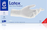 GMT Super Gloves Γάντια Λάτεξ Με Πούδρα σε Λευκό Χρώμα 1000τμχ
