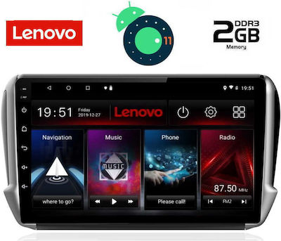 Lenovo LVB 4508 GPS Ηχοσύστημα Αυτοκινήτου για Peugeot 208 2012-2021 (Bluetooth/USB/WiFi/GPS) με Οθόνη Αφής 10"