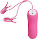 Pretty Love Romantic Wave for Electro-stimulation Vibrating Nipple Clamps with Electro Shock Stimulate in Purple Color