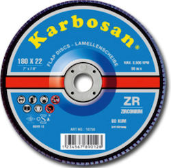 Karbosan ZR100 Conic Flap Grinding Disc Inox 125mm Set 1pcs