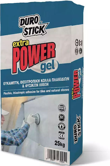 Durostick Extra Power Gel Κόλλα Πλακιδίων Λευκή 25kg