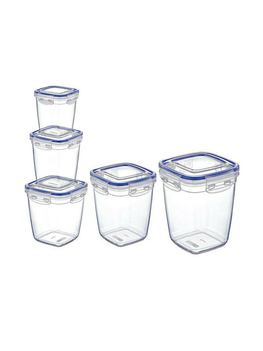 Homeplus Кутия за обяд Пластмаса Син 5бр