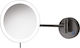 Sanco MRLED-705 Vergrößerung Runder Badezimmerspiegel LED aus Metall 20x20cm Schwarz