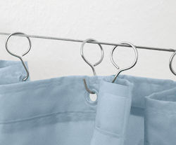 Kleine Wolke S Haken Metallic Bathroom Curtain Rings Silver 12pcs