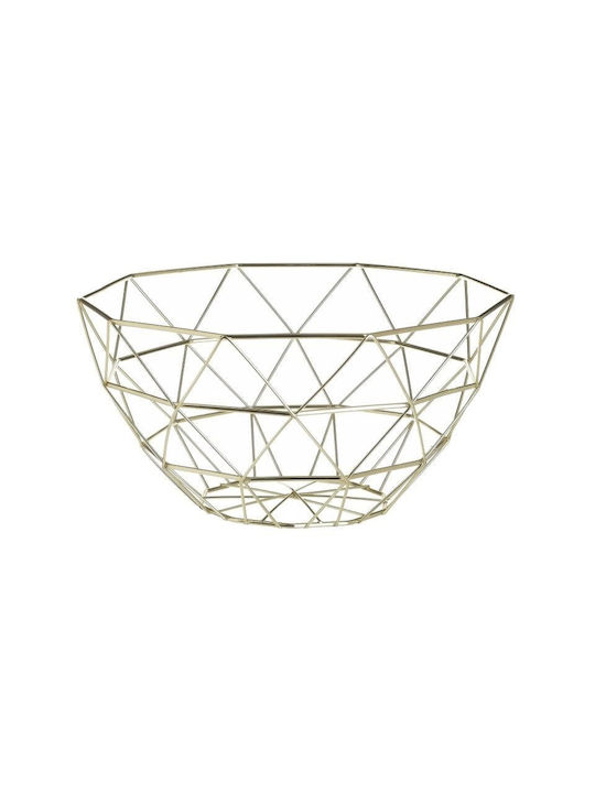 Click Fruit Bowl Metallic Gold 28x28x14cm