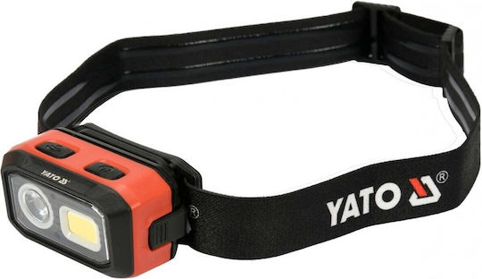 Yato Rechargeable Headlamp LED IP54 with Maximum Brightness 500lm Orange