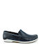 Leder Herren Mokassins in Blau Farbe