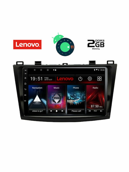 Lenovo 4366 Ηχοσύστημα Αυτοκινήτου για Mazda 3 2009-2014 (Bluetooth/USB/WiFi/GPS) με Οθόνη Αφής 9"