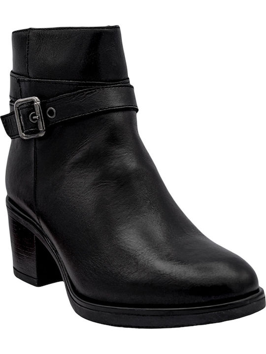 Leather Women's Ankle Boots Black