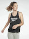 Reebok Identity Women's Athletic Cotton Blouse Sleeveless Black