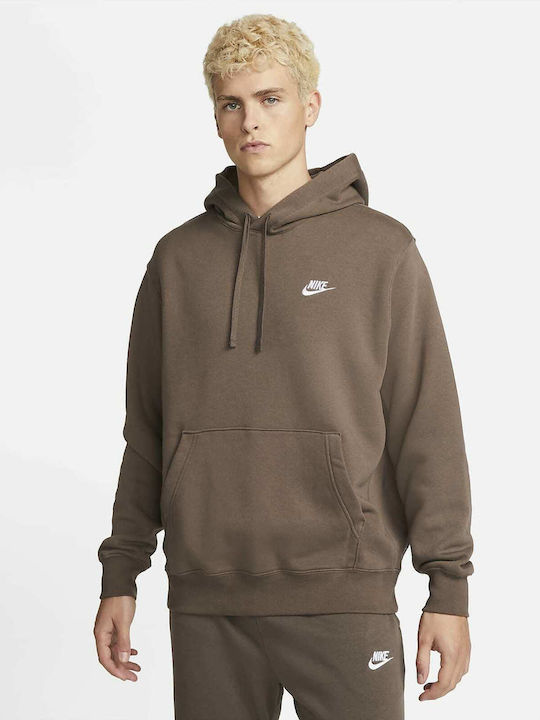 Nike Sportswear Суитшърт Полар с Качулка Ironstone