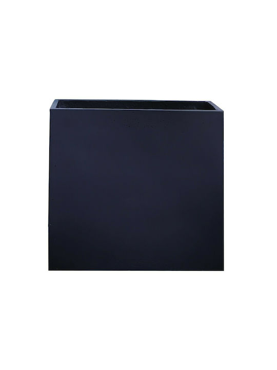 Woodwell Flower Pot-13 Ζαρντινιέρα σε χρώμα Μαύρο 71x71cm