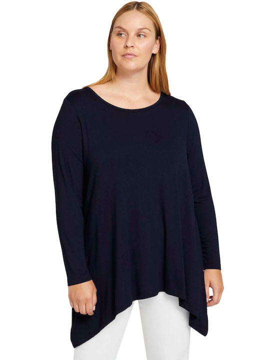 Tom Tailor Damen Bluse Langärmelig Sky Captain Blue