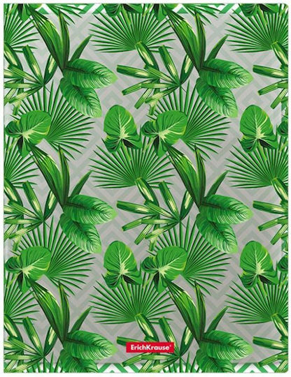 ErichKrause Mappe Suppl mit 20 Plastikhüllen Folien für Papier A4 Grün Tropical Leaves 1Stück