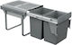 Recycling Waste Bin for Cabinet Plastic Grey 40L 151-JC606MSL