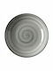 Porline Porselen Porline Plate Soup made of Porcelain Gray with Diameter 21cm