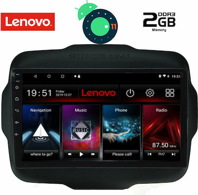 Lenovo Ηχοσύστημα Αυτοκινήτου για Jeep Renegade 2014 (Bluetooth/USB/WiFi/GPS) με Οθόνη Αφής 9"