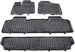 Rezaw Plast Set of Front and Rear Mats Tray Type 4pcs from Rubber for Toyota Sienna Black