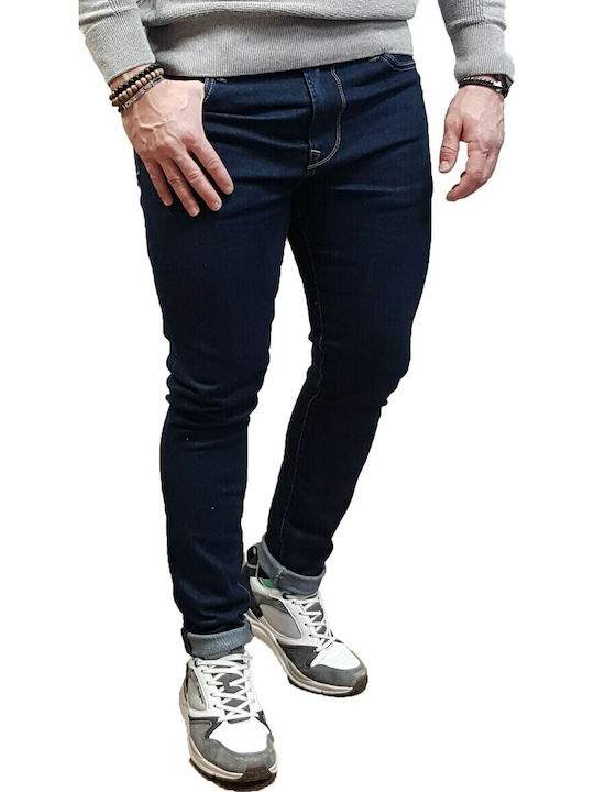 Pepe Jeans Mason Pantaloni De Blugi Elastici Skinny Fit Albastru Marin