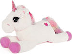 VIP Baby Dolls Stuffed Unicorn Furry Pillow, Λούτρινος Γούνινος Μονόκερος Μαξιλάρι Λευκός 90cm