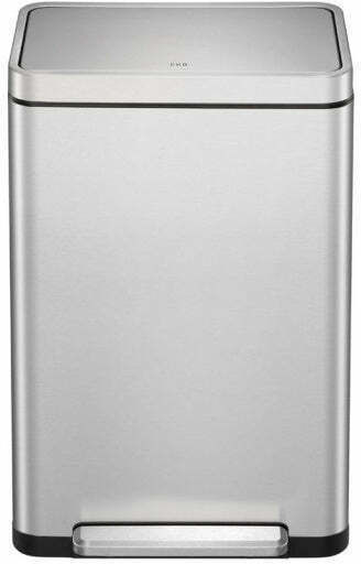 Eko Waste Bin X-Cube VB 936845 for Waste from Inox Steel with Pedal Silver Matte 45lt