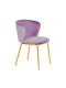 Scaune Sala de mese Catifelate Gold / Pink Purple 2buc 55x53x76buc 3-50-224-0017