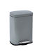 Wenko Wenko Mülleimer Leno Easy-Close aus Inox mit Pedal Grau 5lt