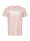 Lonsdale Ανδρικό T-shirt Pastel Rose με Λογότυπο