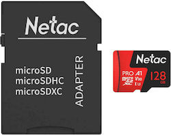 Netac P500 Extreme Pro microSDXC 128GB Clasa 10 U3 V30 A1 UHS-I cu adaptor