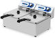Dynamic Electric Fryer Double 6kW Capacity 2x10lt 55x41.5x29cm EF-6L-2