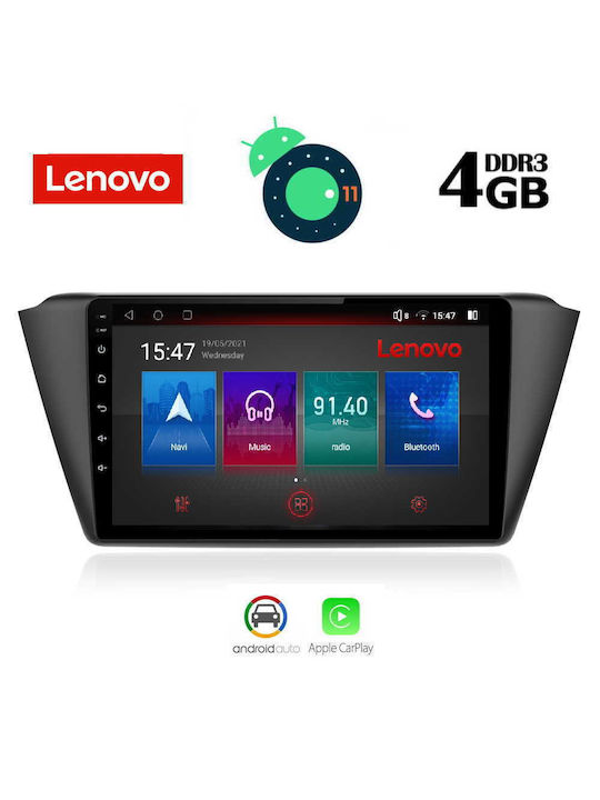 Lenovo Sistem Audio Auto pentru Skoda Fabia 2015+ cu Clima (Bluetooth/USB/AUX/WiFi/GPS/Partitură) cu Ecran Tactil 9"